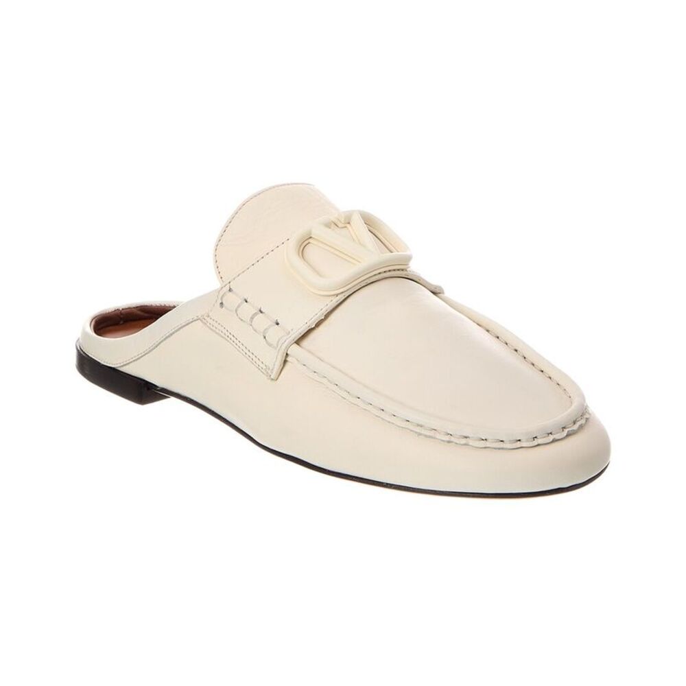 Valentino Leather Mule, White